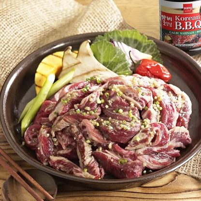 Wang Galbi Marinade - Korean BBQ Sauce for Beef Short Ribs, Sweet & Smoky Kalbi Marinade, Authentic Korean Rib Sauce, Made in Korea, No MSG - 16.93 oz Bottle