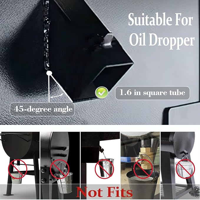 Upgraded Grease Bucket with Lid & 12 Foil Liners for Traeger - Smoker Drip Bucket, Grease Catcher Compatible with Pit Boss, Z Grills, Recteq Pellet Grill Accessories
