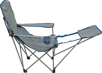 ALPS Mountaineering Escape Lounge Camping Chairs for Adults with Footrest and Adjustable Armrests, Sturdy Steel Frame, Compact Foldable Design, and Carry Bag