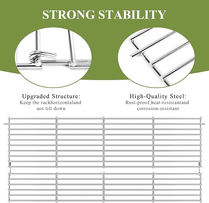 Utheer Warming Rack for Pit Boss 700 Series Pellet Grills, Fits Pit Boss 700D / 700FB / 700S / 700FB1 / 700SC, Stainless Steel Upper Warming Shelf Replacement