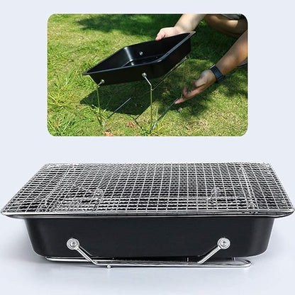 IRYZE Portable Charcoal Grill Charcoal Barbecues Grill Portable Folding Charcoal Barbecue Outdoor Stainless Steel BBQ BBQ Grill for Outdoor