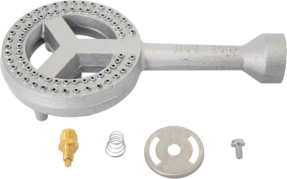 COOKAMP SH12 Cast Iron Propane Burner Head with Brass Fitting Orifice (SH12 - DIY Burner)