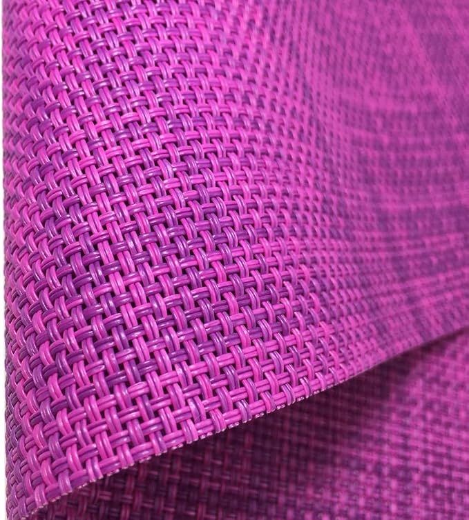 WAZAIGUR Placemats,Easy to Clean Crisscross Woven Vinyl Place Mats Durable Non-Slip Heat Resistant Table Mats,Placemats for Kitchen Table Set of 8,Purple