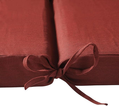 3" Solid Outdoor Lounge Chair Cushion, 74 x 22.5 inch Weather Resistant Chaise Lounge Cushion with 6 Ties for Patio Pool Furniture