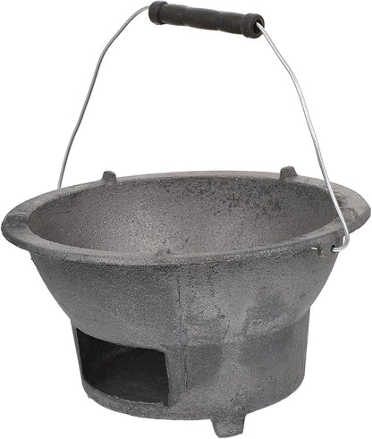 Portable Cast Iron Charcoal Stove Outdoor for Camping Picnics Backyard Cooking Sturdy Barbecue Tool for Charcoal Cooking Outdoor Events