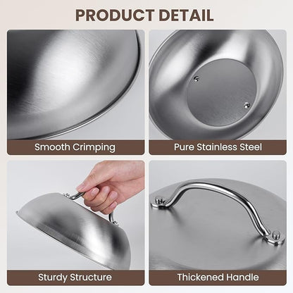 9” Blackstone Basting Cover Lid Dome for Griddle Cooking Basting, Griddle Accessories for Enhanced Flavor and Steaming Vegetables + 9.7" Spatula Steak Grill Tongs for Flipping Barbecue