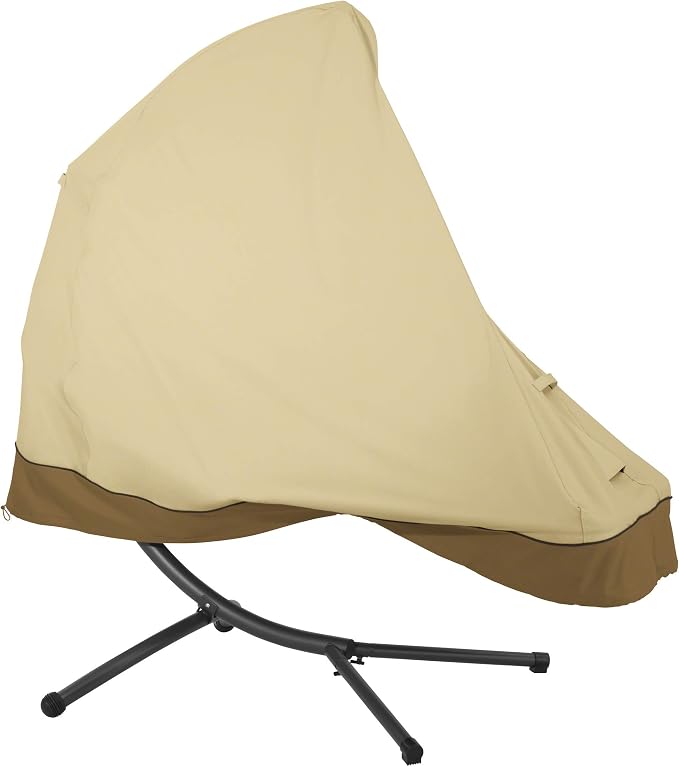Classic Accessories Veranda Water-Resistant 73 Inch Patio Hanging Chaise Lounge and Stand Cover, Chaise Lounge Covers Outdoor