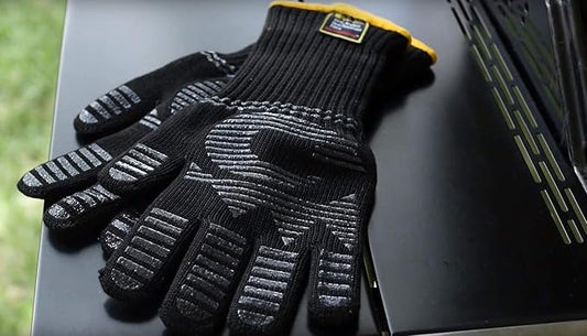 Heat Resistant Gloves - 480℉ Grilling Gloves For Fireplace - Barbeque Accessories For Kitchen - BBQ Gloves - Oven Mitt For Oven, 1 Pair, Dupont Nomex Heat Fiber is Made In USA