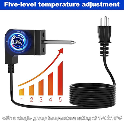 Electric Skillet Cord Replacement,15A/125V Griddle Power Cord Compatible with Masterbuilt Smokers & Electric Griddles,Adjustable Thermostat Probe Cord