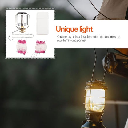 IMIKEYA Portable Gas Lighting Camping Lamp Made of Fine Copper and Stainless Steel, Sturdy Outdoor Camping Light for Barbecue and Garden Lighting, Compact and Easy to Carry