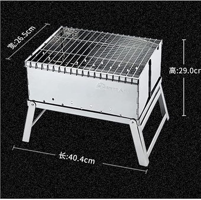 Gas Grill Stainless Steel Mini BBQ Grill Charcoal Grill Outdoor Portable Folding Barbecue, BBQ Grills