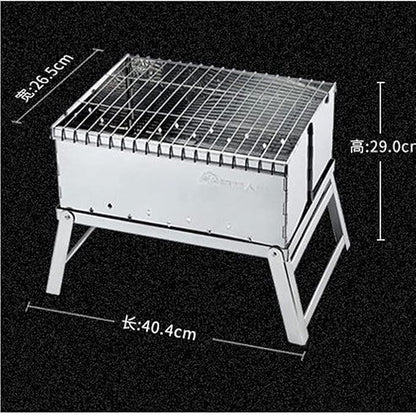Gas Grill Stainless Steel Mini BBQ Grill Charcoal Grill Outdoor Portable Folding Barbecue, BBQ Grills