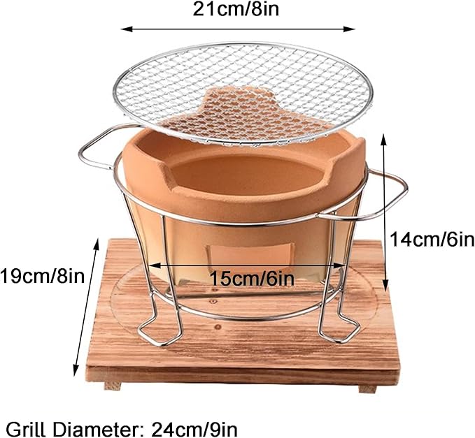 Portable Charcoal Grill Small Clay Stove with Detachable Design Ideal for Outdoor Cooking and Grilling Perfect for Camping and Picnics