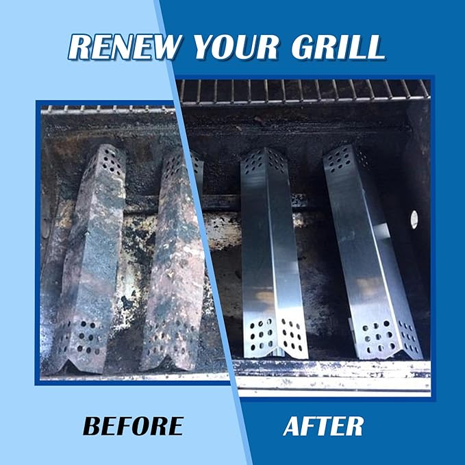 Stainless Steel Heat Plates Replacement Part for Kitchen Aid 720-0745B 720-0733A 720-0336D Grill Accessories, Nexgrill 720-0733 720-0727 Grill Parts, Jenn-Air 720-0709, 720-0336B, 720-0336C Parts