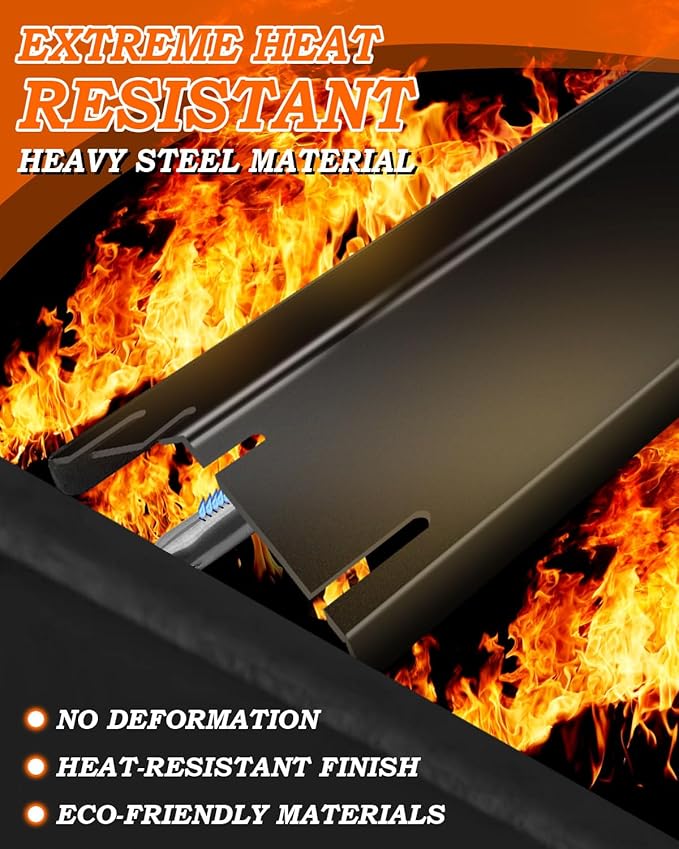 13.5-25 Inch Universal Adjustable Grill Heat Plates Shields, Heat Tents, Burner Covers Guard, Heat Deflector Diffuser, Flame Tamer for Charbroil Chargriller Brinkmann Grill,3 Pack