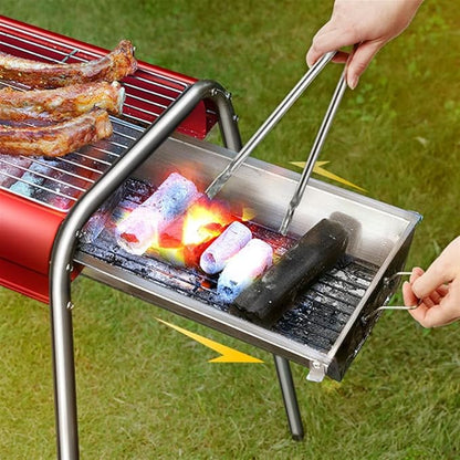 Portable Charcoal Grill for Camping BBQ Grills Outdoor Barbecue Grill, Adjustable Height Stand, Easy Carry for Picnic Travel Cooking Roast Meat Frying, Charcoal Grills BBQ,A-1