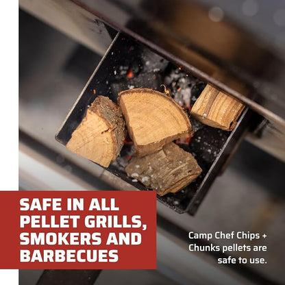 Camp Chef Premium Hardwood Chips - Wood Chips for Smoking & Outdoor Grilling - Compatible with Pellet Grills, Smokers & Barbecues - Made in The USA - Cherry, 192 cu in (Pack of 2)