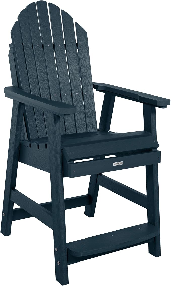Highwood AD-CNA44-FBE Hamilton 5 Piece Square Counter Height Dining Set, Federal Blue