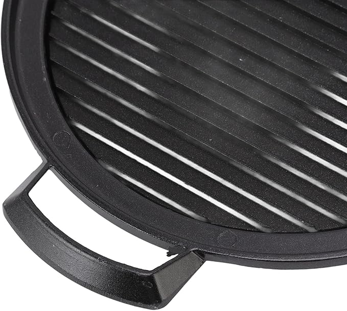 Hibachi Grill, Portable Charcoal Grill Japanese Tabletop BBQ Smokeless Wooden Base for Camping, Picnics, Garden, Beach Parties