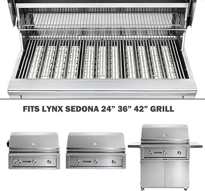 Oklagarden Briquette Tray Replacement for Lynx Grill Parts Sedona 24” 36” 42” Grill Briquettes Lynx Sedona L600 L400 L700 Ceramic Briquette Assembly Parts 80707 80743 L600PS Heat Plates Accessories
