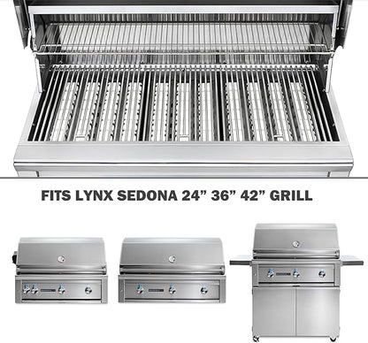 Oklagarden Briquette Tray Replacement for Lynx Grill Parts Sedona 24” 36” 42” Grill Briquettes Lynx Sedona L600 L400 L700 Ceramic Briquette Assembly Parts 80707 80743 L600PS Heat Plates Accessories
