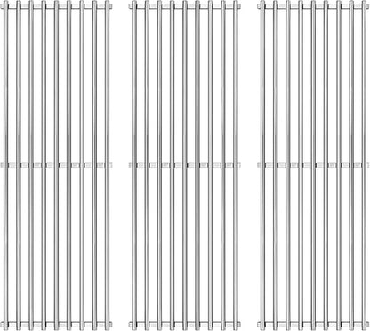 GGC Stainless Steel Grill Grates for Chargriller 3001, 5050, 3008, 3030, 4000, 5252, 19 3/4" Grill Grates Replacement for King Griller 3008, 5252 and Others, 3 PCS Cooking Grid Grates for Chargriller