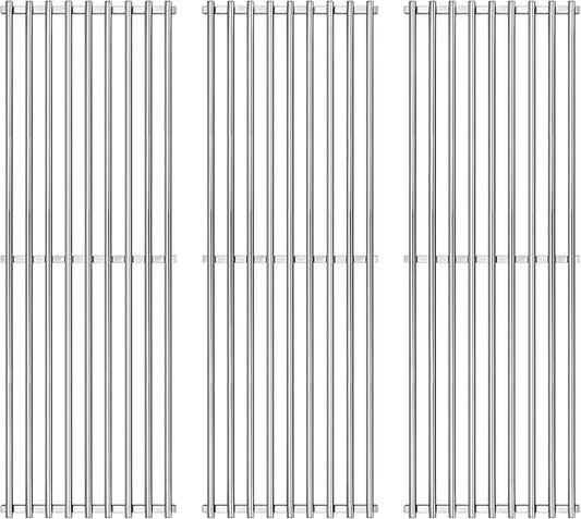 GGC Stainless Steel Grill Grates for Chargriller 3001, 5050, 3008, 3030, 4000, 5252, 19 3/4" Grill Grates Replacement for King Griller 3008, 5252 and Others, 3 PCS Cooking Grid Grates for Chargriller
