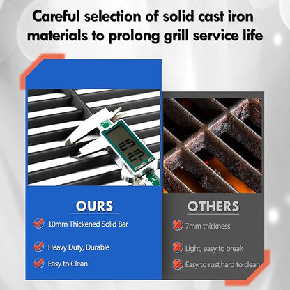 66095 Grill Grates Replacement Parts for Weber Genesis II 300 Grill Grates ii E-310 ii E-315 ii E-330 ii E-335 ii S-310 ii LX E-340 Cast Iron Grate Genesis 2 Cooking Grates GS4 Gas Grill Parts