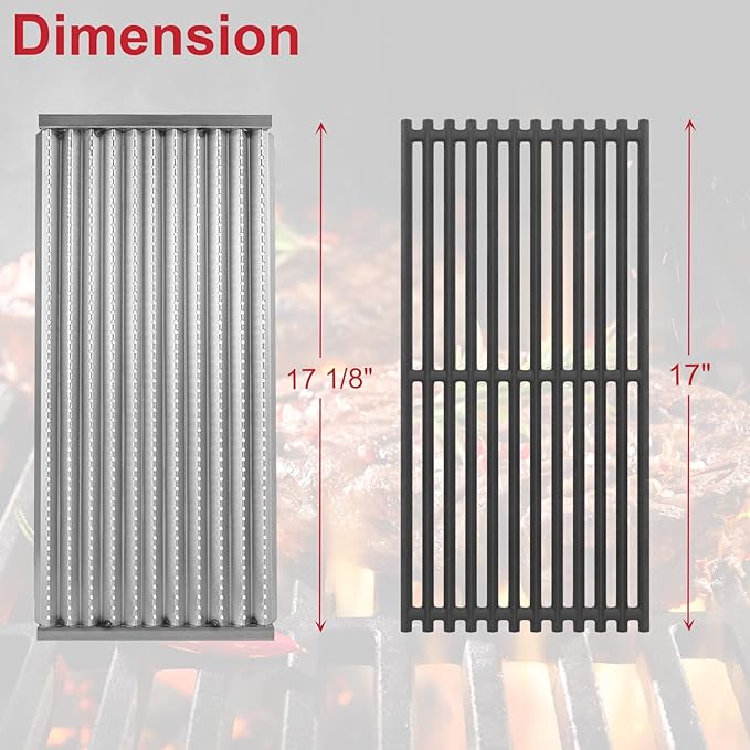 Emitter Plates and Cooking Grates Parts for Charbroil TRU-Infrared 463644220 463675016 463642316 466642416 463245518 Gas Grill, Grill Replacement for G362-2100-W1 G369-0030-W1