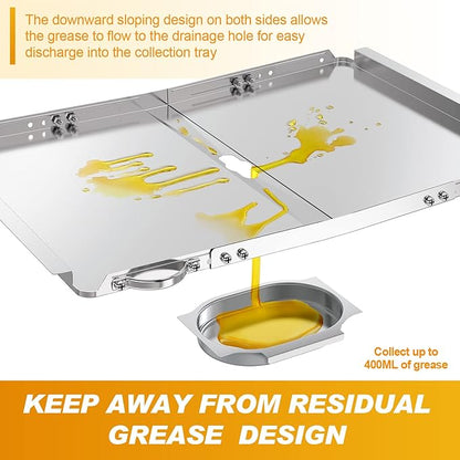 Replacement Grease Tray with Catch Pan for Dyna Glo Grill Replacement Parts, 24-30" Universal Drip Pan for 4 5 Burner Gas Grill Nexgrill Replacement Parts, Grill Tray for Kenmore BHG Expert Grill