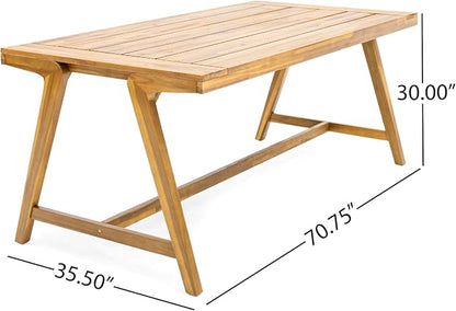 Christopher Knight Home Florian Acacia Wood Outdoor Dining Table, Teak
