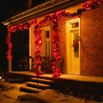 Red Valentines Day Decor Lights,100 Count 19.6FT Mini Valentine's Lights,Red Christmas String Fairy Lights Outdoor Indoor Plug in for Room Party Wedding Tree Valentines Day Decorations