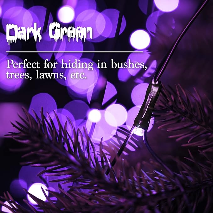 JMEXSUSS 360 LED Halloween Net Lights, Purple, 12ft x 5ft | Outdoor Waterproof, Connectable, Plug in, Mesh Lights with Remote for Bushes Shrubs Christmas Halloween Decorations