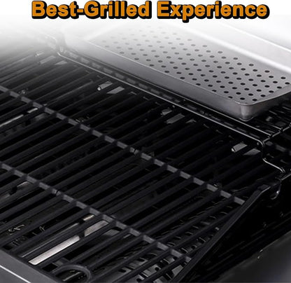 463365021 Grill Grates Replacement Parts for Charbroil Performance 4 Burner Grill Parts 463351021 463350722 Char Broil 463352521 463354021 463365522 G426-0005-W1 G426-0004-W1 Cast Iron Cooking Grates