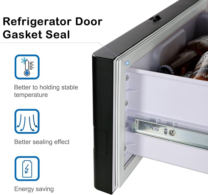 RV Car Protable Refrigerator 12V 24V 34 Quart 32L Drawer Freezer for Truck Van RV Camper SUV Boat Travel Camping Road Trips Tailgating -4℉~50℉