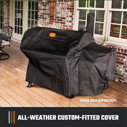 Oklahoma Joe's Highland Offset Reverse Flow Offset Charcoal Smoker and Grill With 1093 sq. in. Cooking Area in Black