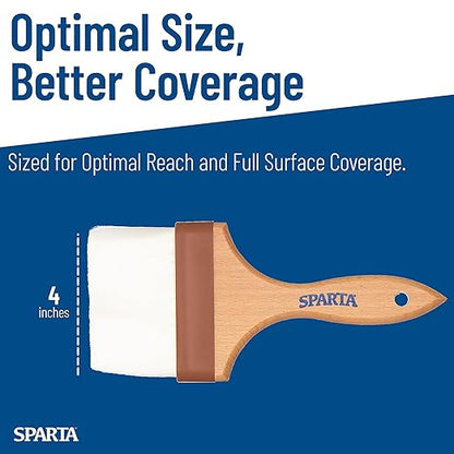 SPARTA Flat Nylon Pastry Brush – 4039900 Pastry Brush for Baking with Hardwood Handle and Nylon Bristles for Kitchens, Restaurants or Catering, 4in, Pack of 1