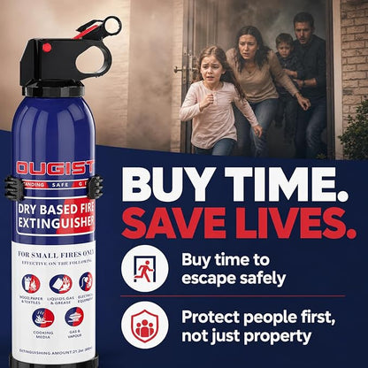 ABC Fire Extinguisher for Home & Vehicle - Portable Dry Chemical Fire Extinguisher | Grease & Electrical Fire Extinguisher for Kitchen, Car, Easy for All Ages to Use (4-Pack, 1.32lb Each)