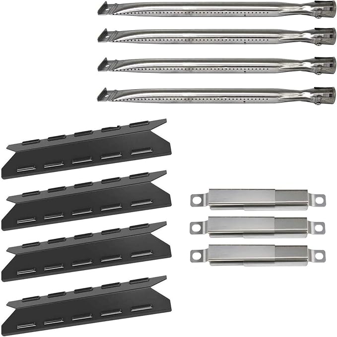 Replacement Parts for Kenmore 146.16142210, 146.16132110 Gas Grill, Burner Covers Flame Tamers, Crossover Tubes & Grill Burner Replacement for Kenmore 146.16133110, 640-03982839-7, 146.16222010 Grill