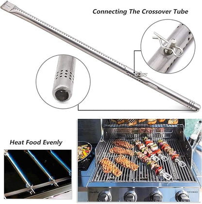 Criditpid Grill Replacement Parts for Charbroil Performance 6 Burner 463276517 463244819 463276617 463238218, 5 Burner 463347518 463347519, 4 Burner 463347017. Heat Plates, Burners, Crossover Tubes.