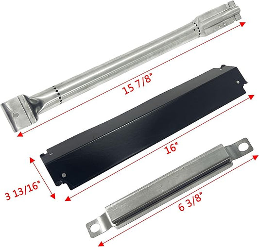 Parts Kit DG101 Replacement for Charbroil Gas Grill Burners,Heat Plates and Crossover Tubes, for grill mode 461261508 461262006 463248108 463268008