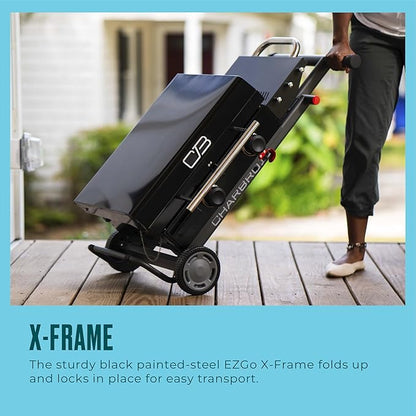 Charbroil 22" Performance Series Folding Cart 2-Burner Portable Propane Gas Griddle, Black - 463711223