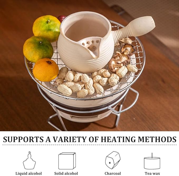 Clay Charcoal Stove,Indoor Outdoor Chinese Clay Grilling Stove Hibachi Grill Barbecue Stove BBQ Charcoal Stove Tea Making Stove for Home Camping Cooking Accessories