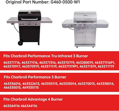 Hongso 17 Inch Porcelain-Enameled Emitters Plates for Charbroil G460-0500-W1 Performance Tru-Infrared 3 Burner 463371116 463371719 463370719 463371316 463371319 463280019 463370919 Models