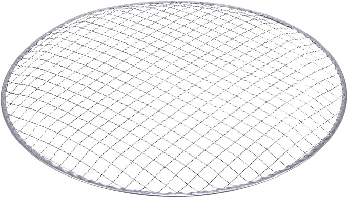 HARFINGTON 5pcs Round BBQ Grill Net 13.6" Dia Galvanized Iron Barbecue Mesh Mat for Baking Smoking Charcoal Grilling Roasting