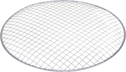 HARFINGTON 5pcs Round BBQ Grill Net 13.6" Dia Galvanized Iron Barbecue Mesh Mat for Baking Smoking Charcoal Grilling Roasting