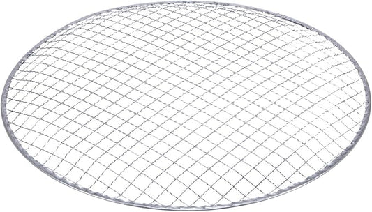 HARFINGTON 5pcs Round BBQ Grill Net 13.6" Dia Galvanized Iron Barbecue Mesh Mat for Baking Smoking Charcoal Grilling Roasting