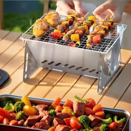 HERCHR Stainless Steel Mesh Grill Grate, Barbecue Grill Net Rack BBQ Mat for Outdoor Cooking, Heavy Duty Welded Baking Cooling Rack for Gas Charcoal Smoker Grills, Camping Picnic, 13.8x10.5in