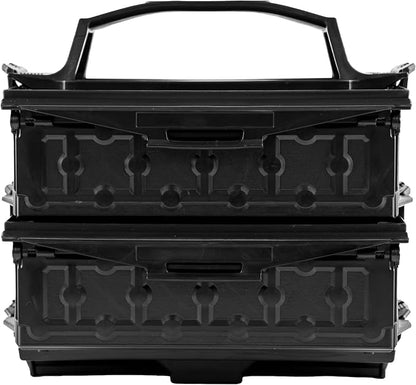 YakAttack Fully Loaded TracPak Combo Kit - Black | Includes 2 Stackable Storage Boxes | Quick Release Handle & Base | 3 Internal Trays | Track & Surface Mount Hardware | Made in USA