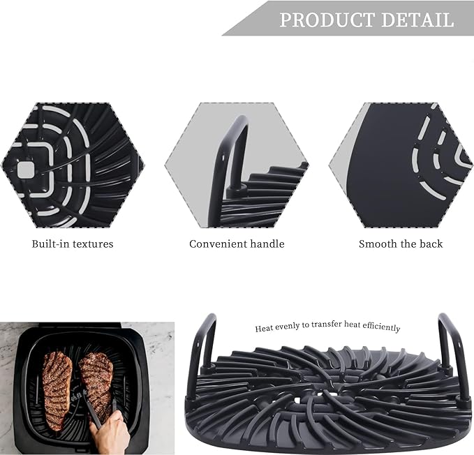 Grill Grate for Ninja Foodi AG301, Griddle Pan Replacement Parts with Parchment Paper and Cleaning Brush, Fit for Ninja Foodi 5-in-1 Indoor, Non-stick Grill Accessories for AG300, AG301C, AG302, AG400